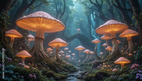 Giant Mushroom Forest Luminescent