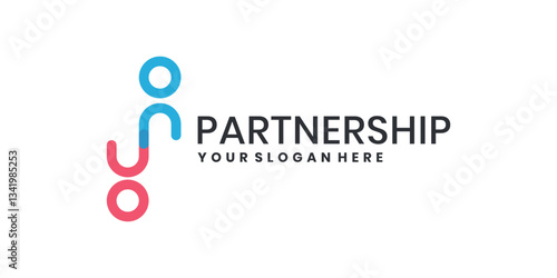 Partnership logo icon design for business