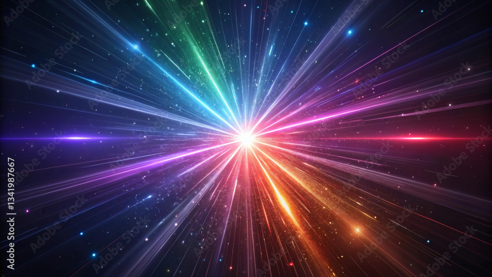 Cosmic Light Burst - Vibrant Space Energy Explosion Cosmic Light Burst - Vibrant Space Energy Explosion