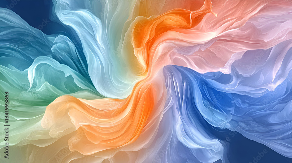 Dynamic Abstract Swirl with Orange and Blue Fluid Texture Background in a Modern Style Dynamic Abstract Swirl with Orange and Blue Fluid Texture Background in a Modern Style