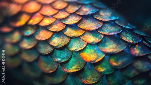 Wallpaper Mural Colorful Iridescent Fish Scales Displaying Vibrant Texture and Patterns Torontodigital.ca