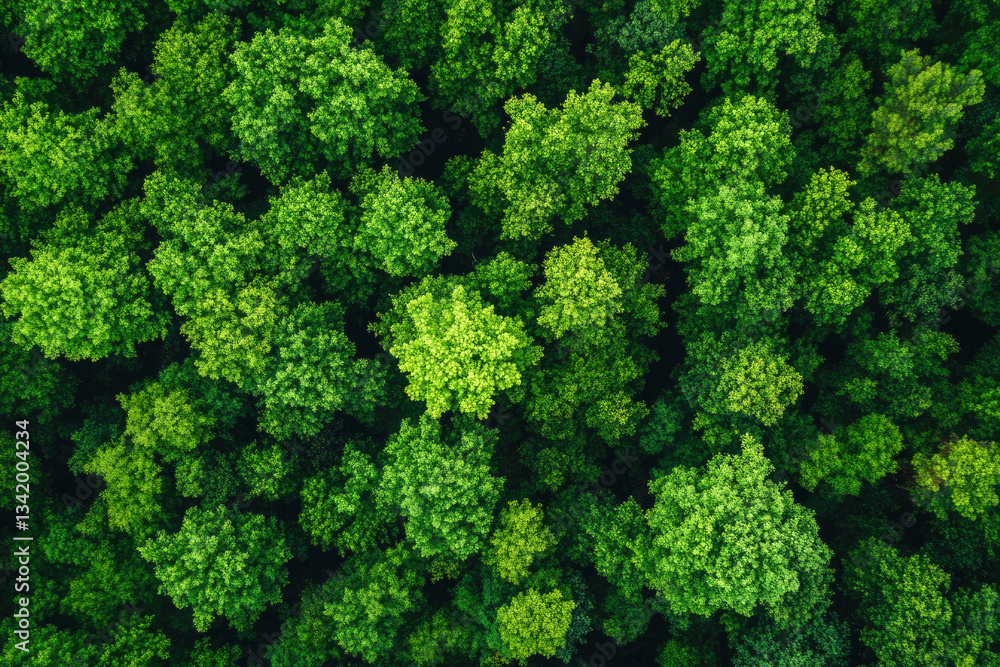 Lush green forest canopy aerial view with dense foliage Lush green forest canopy aerial view with dense foliage