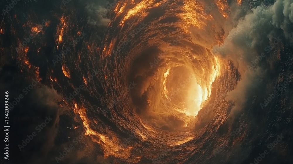 Fiery Cosmic Vortex Swirling in Dark Clouds Fiery Cosmic Vortex Swirling in Dark Clouds