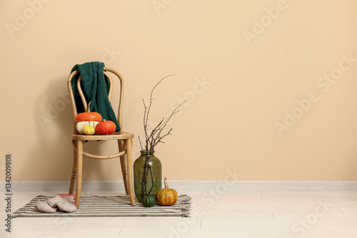 Autumnal home decor with pu...