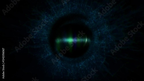captivating view of a glowing, spherical portal suspended in a dark cosmic expanse, surrounded by intricate webs of shimmering blue energy. It gives the impression of a gateway to another dimension, p
