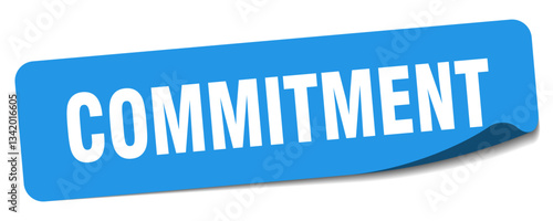 commitment sticker. commitment label