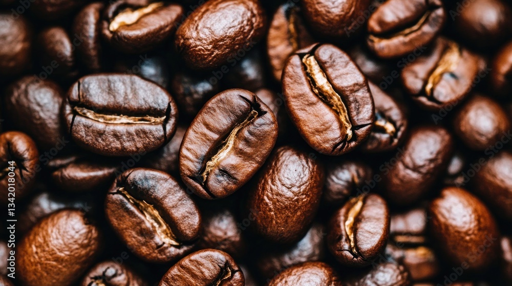 Obraz premium Roasted Coffee Beans Close-Up