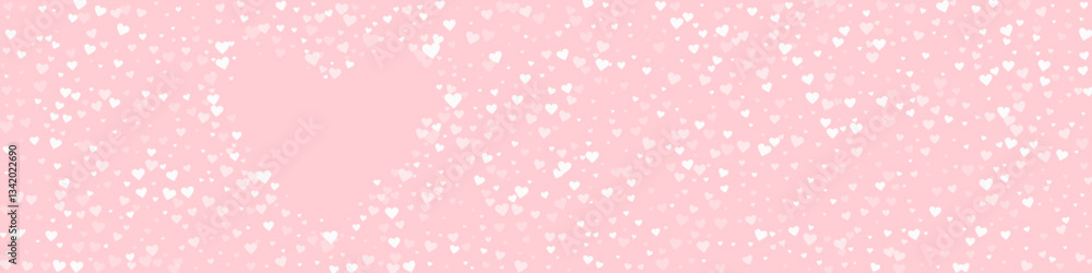 Flying hearts for valentine's day. White hearts scattered on pink background. Beautiful flying hearts vector illustration. Flying hearts for valentine's day. White hearts scattered on pink background. Beautiful flying hearts vector illustration.