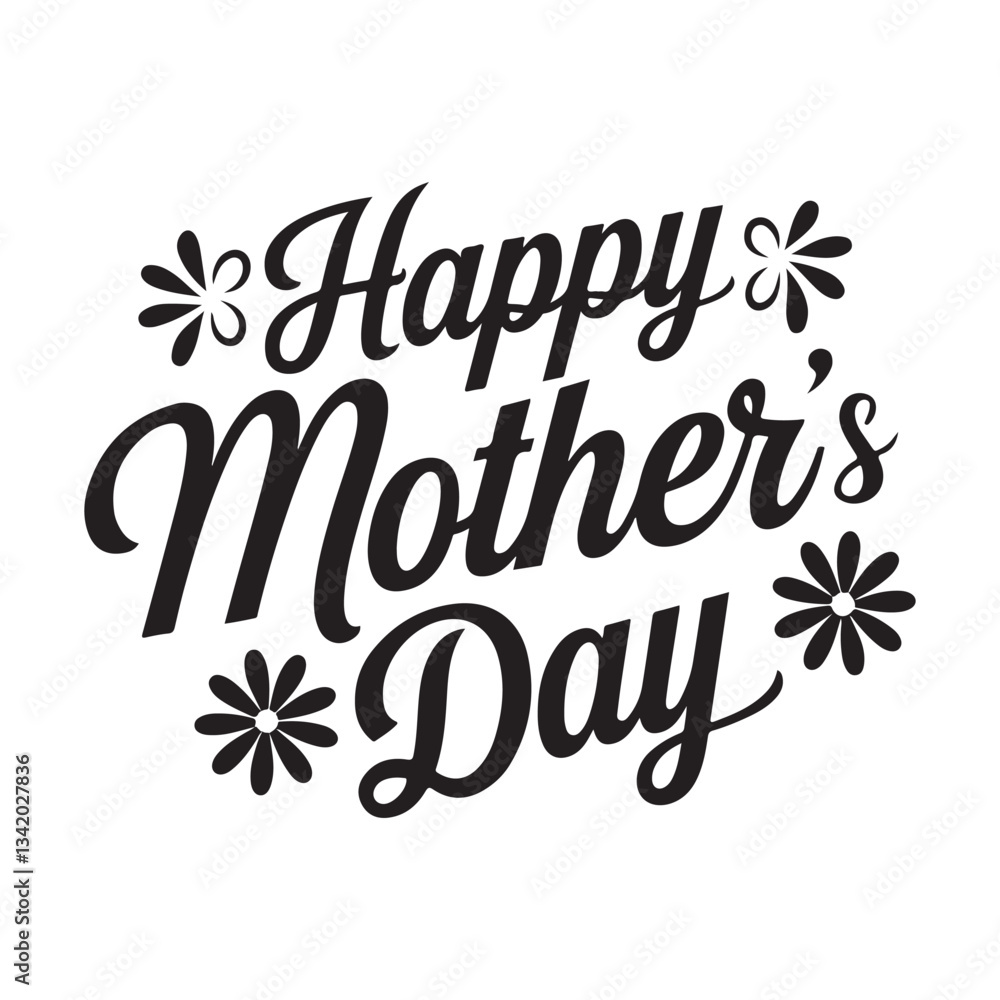 Obraz premium Happy mother's day typography t shirt vector design illustration