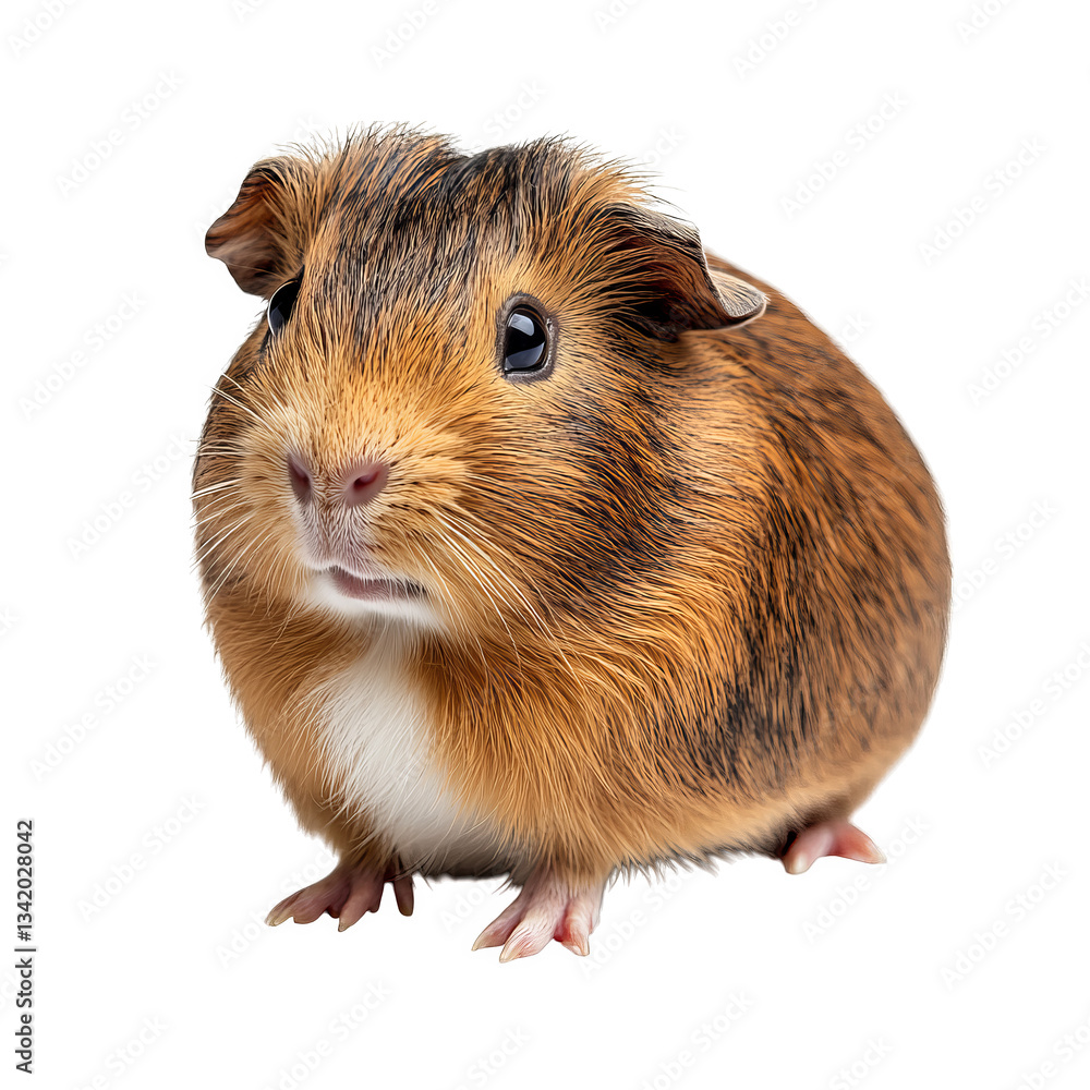Guinea pig, a pet rodent, on a transparent background Guinea pig, a pet rodent, on a transparent background