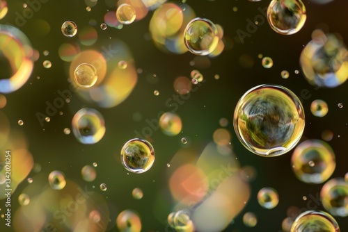 Wallpaper Mural Water Molecules as Transparent Droplets Highlighting Their Role in Life Processes Torontodigital.ca