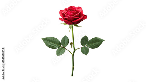 Fototapeta Naklejka Na Ścianę i Meble -  red rose isolated on transparent background