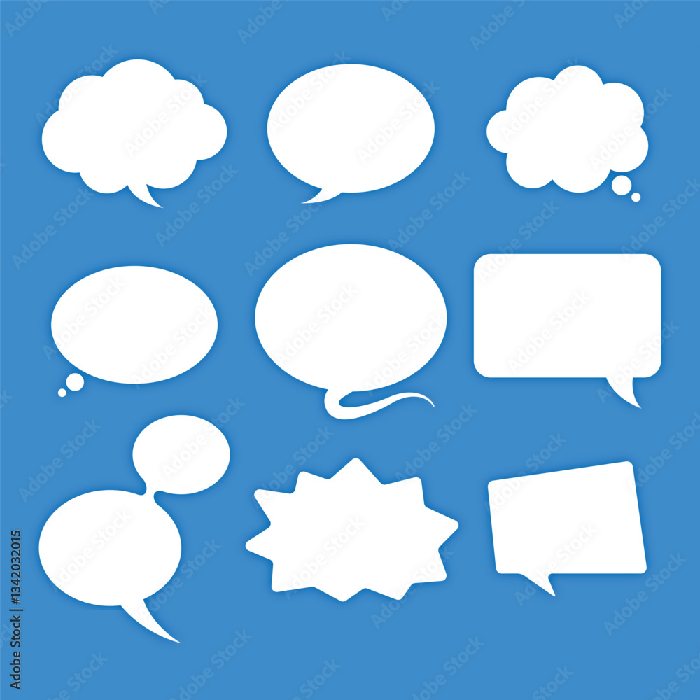 Speech Bubbles Icon Set - Chat and Conversation Symbols Speech Bubbles Icon Set - Chat and Conversation Symbols