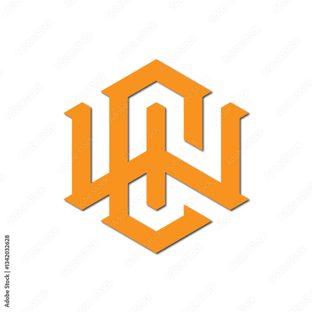 Web line modern color full letter logo design Web line modern color full letter logo design
