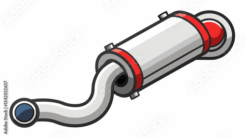 Exhaust Pipe on a White Background