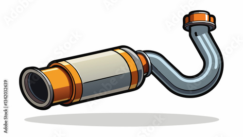 Exhaust Pipe on a White Background