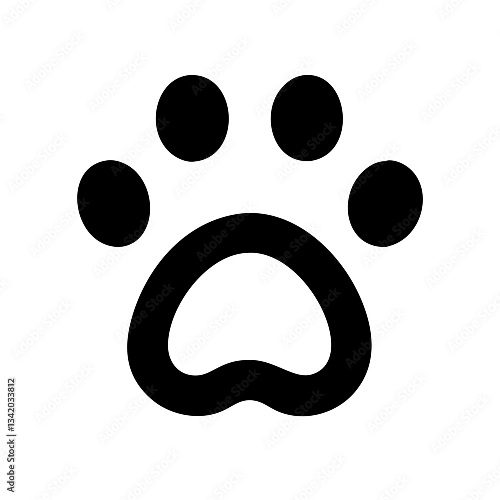 Fototapeta premium Paw Print Icon 