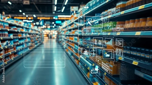 Smart supermarket with augmented reality interface for enhanced shopping experience