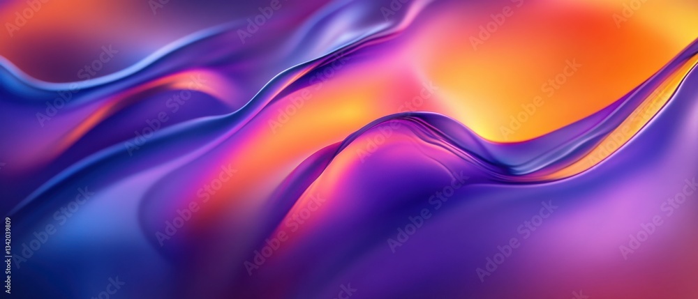 custom made wallpaper toronto digitalAbstract flowing gradient background with vibrant purple and orange hues, creating a dynamic and modern design for wallpapers and digital art