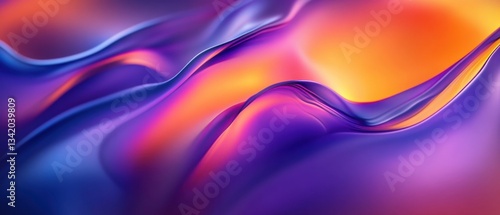 Wallpaper Mural Abstract flowing gradient background with vibrant purple and orange hues, creating a dynamic and modern design for wallpapers and digital art Torontodigital.ca