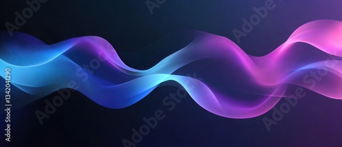 Wallpaper Mural Abstract flowing wave pattern with vibrant gradient colors on dark background Concept of digital technology, data visualization, and modern design Torontodigital.ca
