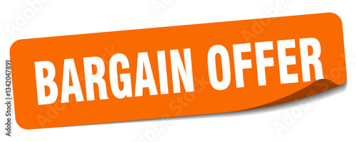 bargain offer sticker. bargain offer label