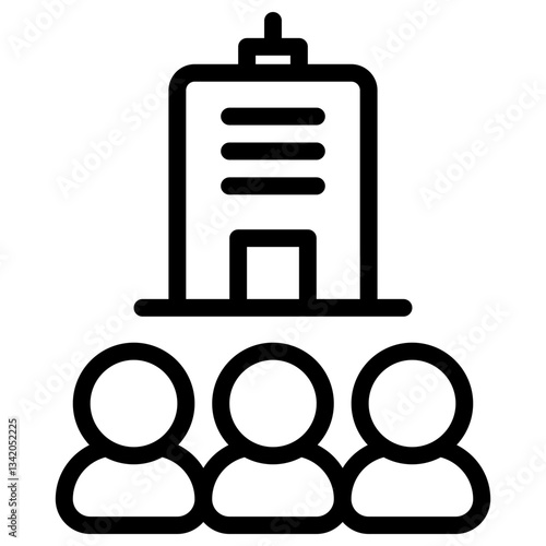 office building line icon