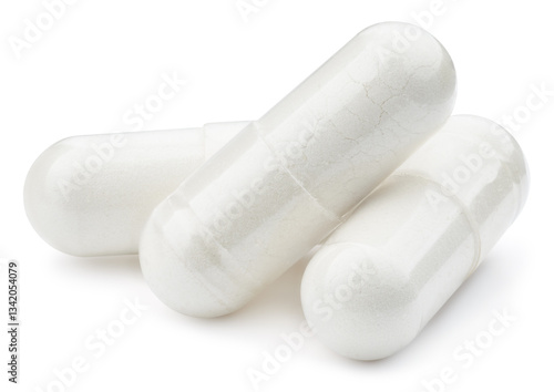 Wallpaper Mural White pill capsule isolated on a white background. Torontodigital.ca