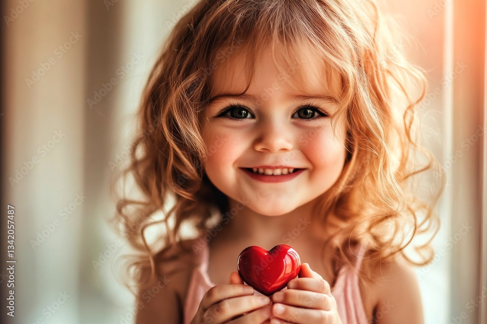 Happy face cute child girl with small diamond heart in hands. Valentine's day greeting and funny gift. Emotional love. Funny love. Family bonding. Valentine's smile. Love fest. Funny valent. Happy face cute child girl with small diamond heart in hands. Valentine's day greeting and funny gift. Emotional love. Funny love. Family bonding. Valentine's smile. Love fest. Funny valent.