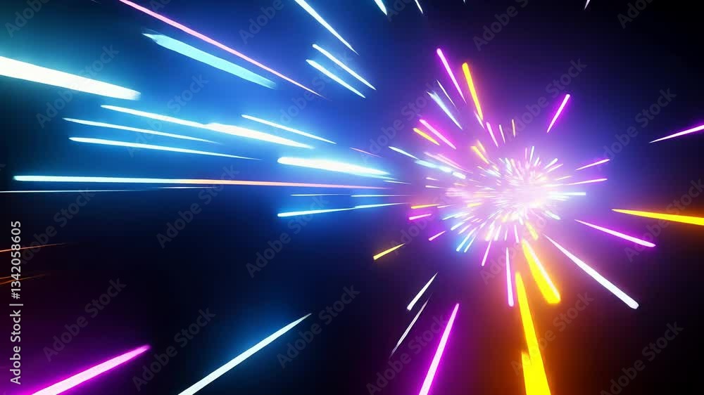 Abstract vibrant speed tunnel