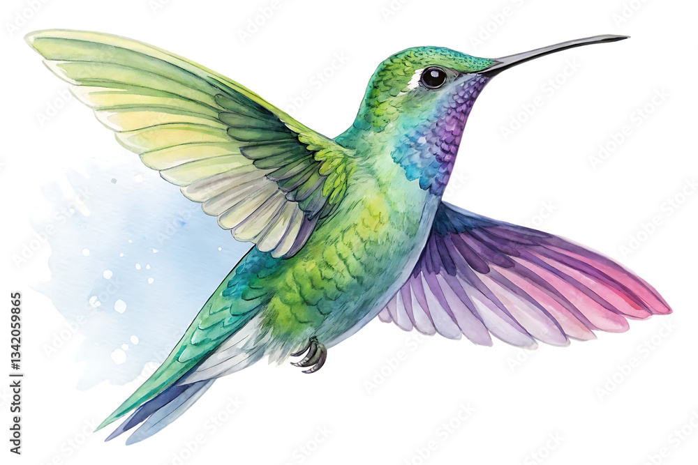 Fototapeta premium hummingbird and flower