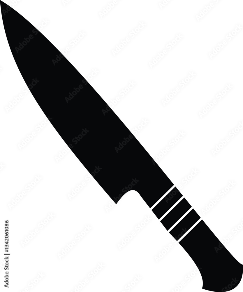 Knife icon. Black silhouette. Front side view. Vector simple flat graphic illustration. Isolated object on a white background. in trendy style
Knife icon. Black silhouette. Front side view. Vector simple flat graphic illustration. Isolated object on a white background. in trendy style