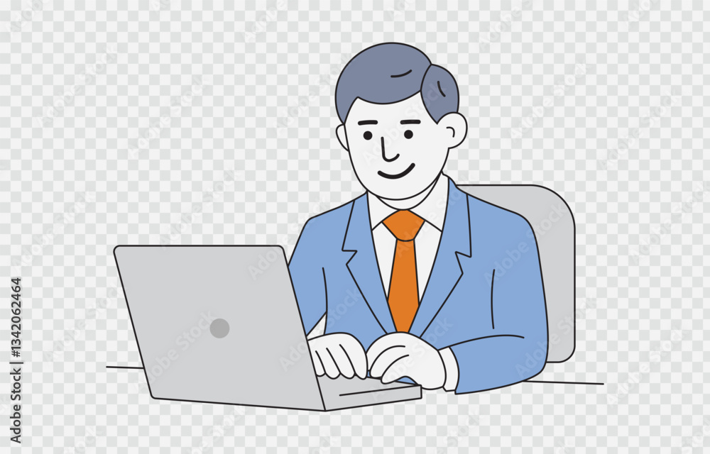 Businessman vector art Illustration Isolated on transparent background and editable stroke Businessman vector art Illustration Isolated on transparent background and editable stroke
