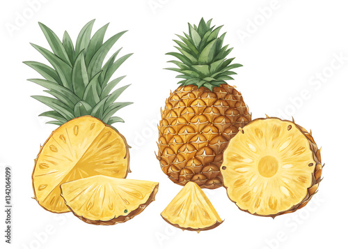 pineapple on white