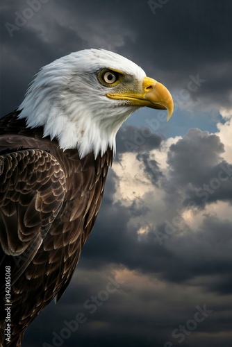 american bald eagle on a fence