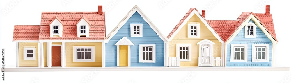 Delightful Miniature Dollhouse Concept with Charming Colors and Detailed Architecture Delightful Miniature Dollhouse Concept with Charming Colors and Detailed Architecture
