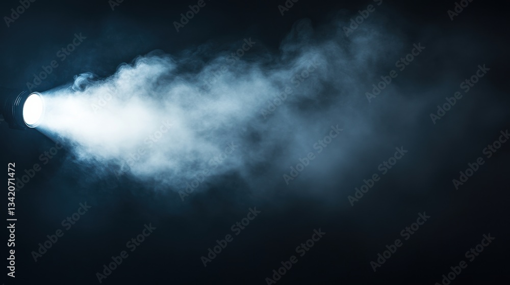Dramatic Beam of Light Illuminating Dark Foggy Atmosphere Background Dramatic Beam of Light Illuminating Dark Foggy Atmosphere Background