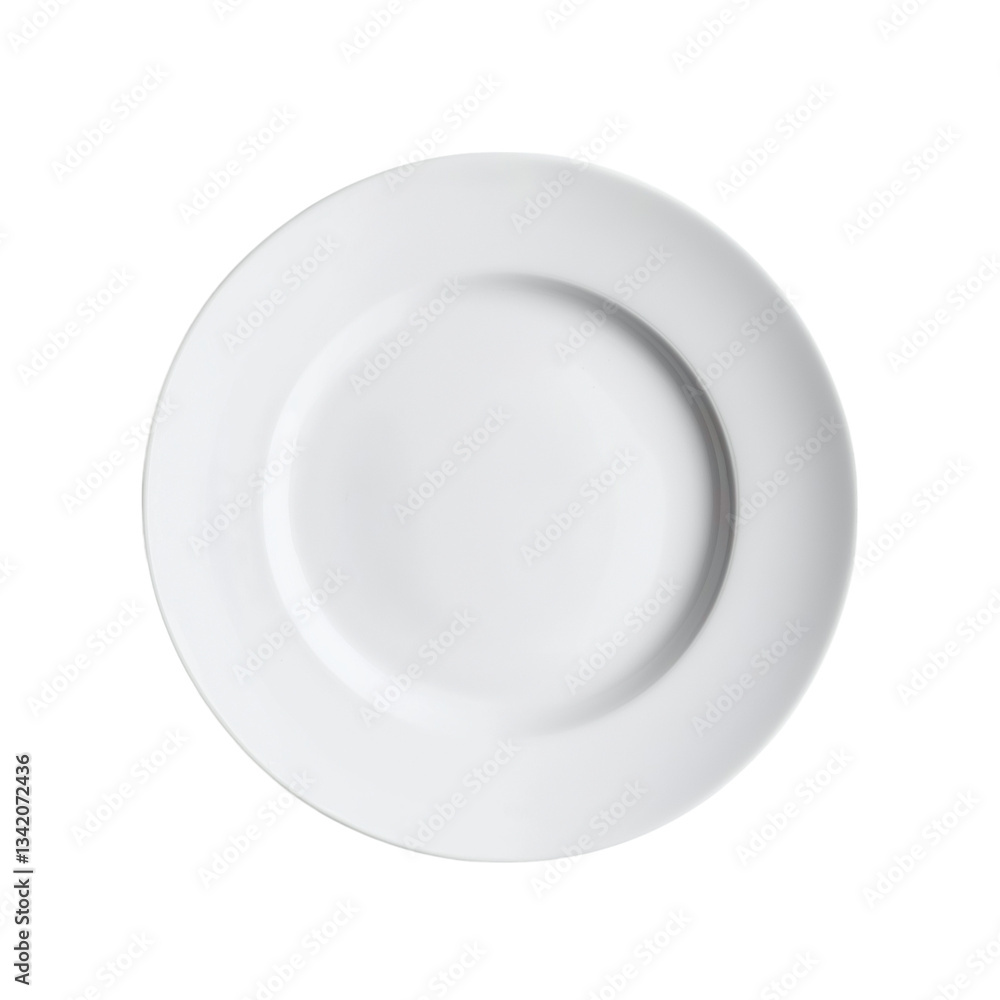 A white plate on png and transparent background A white plate on png and transparent background