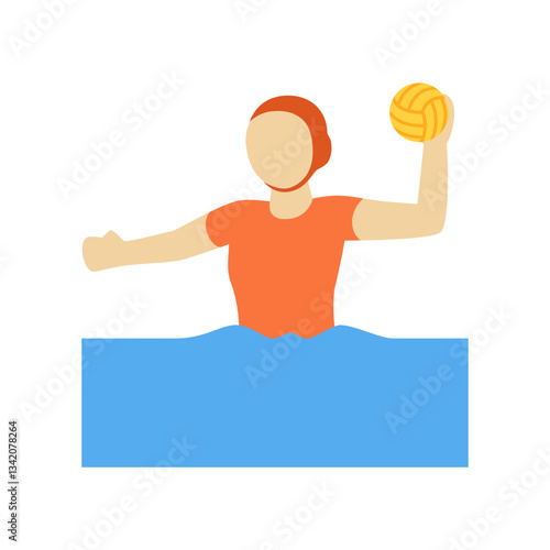 Woman Playing Water Polo (Light Skin Tone)
