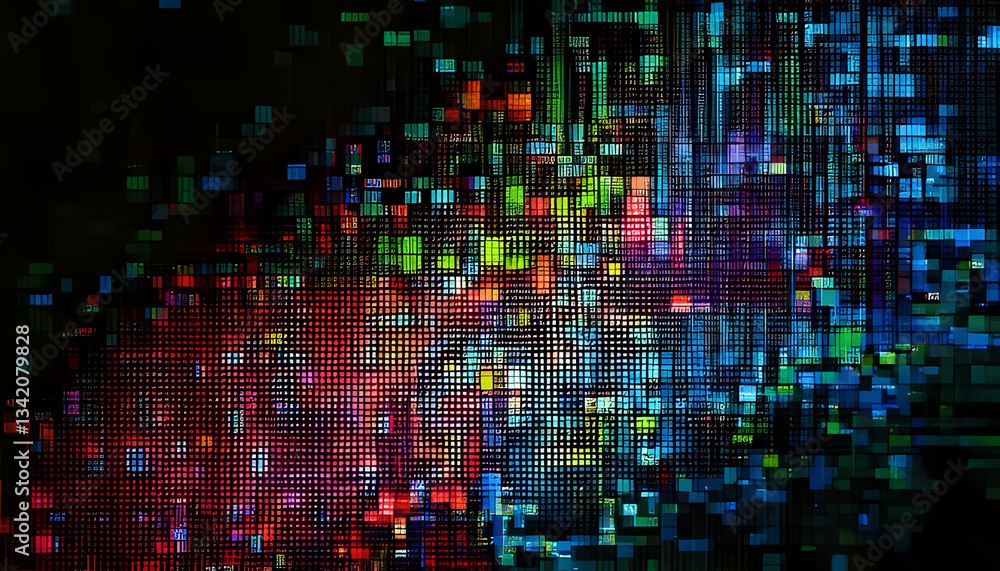 Colorful geometric pixel pattern background Colorful geometric pixel pattern background