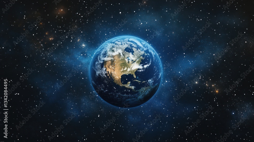 Obraz premium Earth from Space: A Celestial View of Our Planet