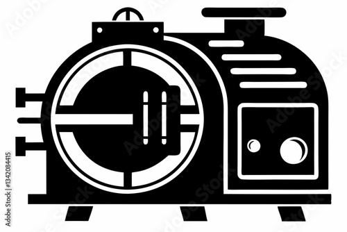 autoclave line art silhouette vector illustration