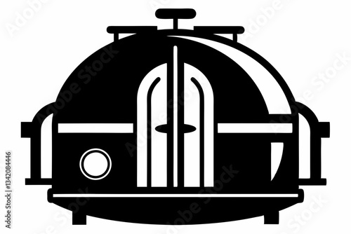 autoclave line art silhouette vector illustration