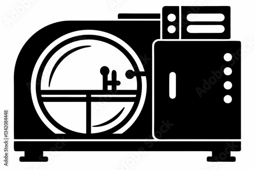 autoclave line art silhouette vector illustration