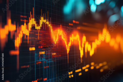 Wallpaper Mural Stock Chart Showing Positive Growth Torontodigital.ca