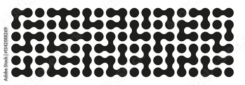 Abstract point metaball dot pattern background vector illustration. Geometric bubble shape texture.