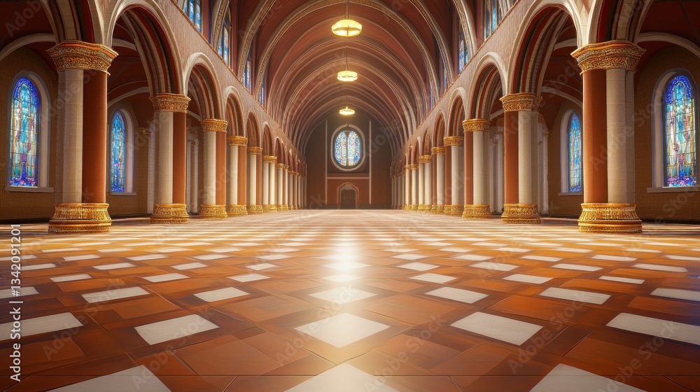 Obraz premium Grand Cathedral Hall: Architectural Marvel