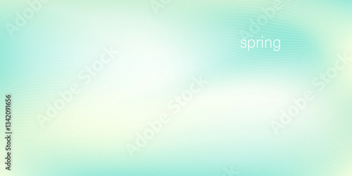 Minimalist soft green backdrop with smooth waves. Natural Fresh spring gradient background. Ideal for promotion, seasonal marketing, website, presentation, creative projects, social media