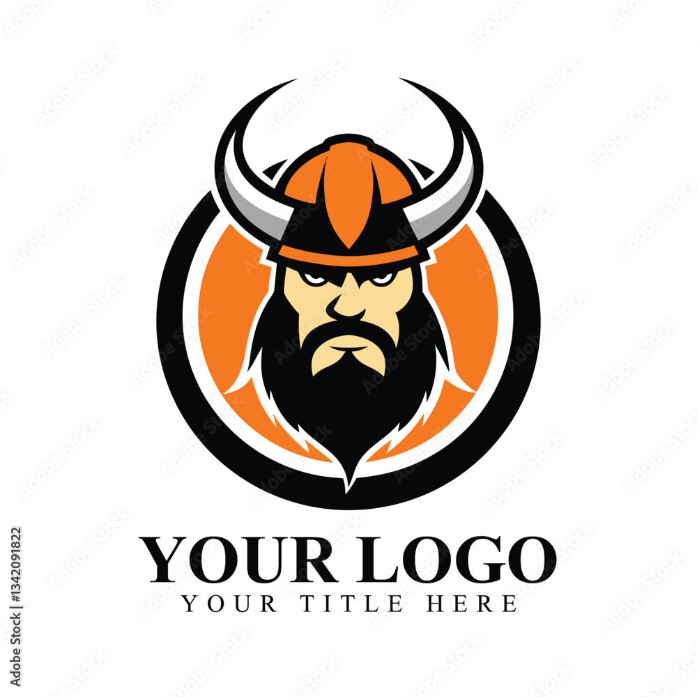 Fototapeta premium Viking logo vector graphic abstract template