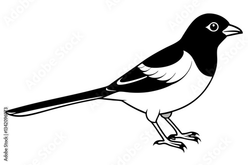 lark bird line art silhouette vector illustration